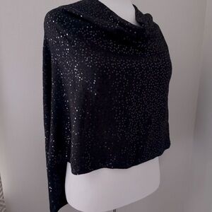 Carmen Marc Valvo Sequined Poncho Wrap